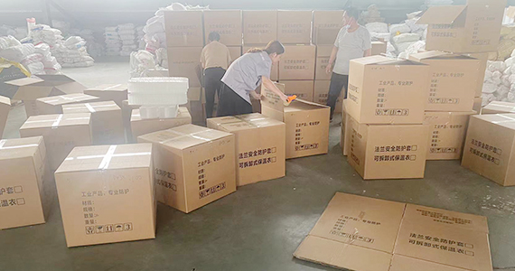 两千多件PP法兰保护套发往湖南现场