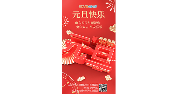 山东长传与顺祝大家元旦快乐，兔年大吉！